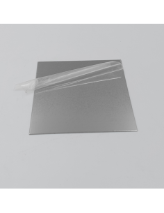 Plaque rectangle en acier poli 10x10 cm
