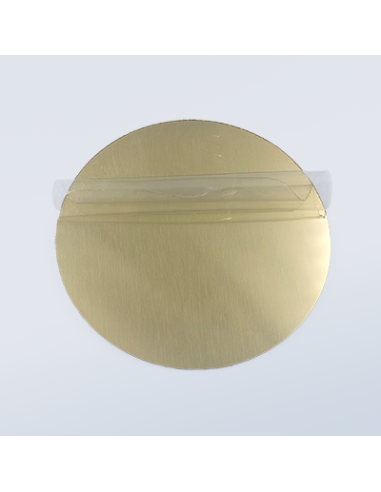 Plaque ronde en laiton poli diamètre 12,5 cm
